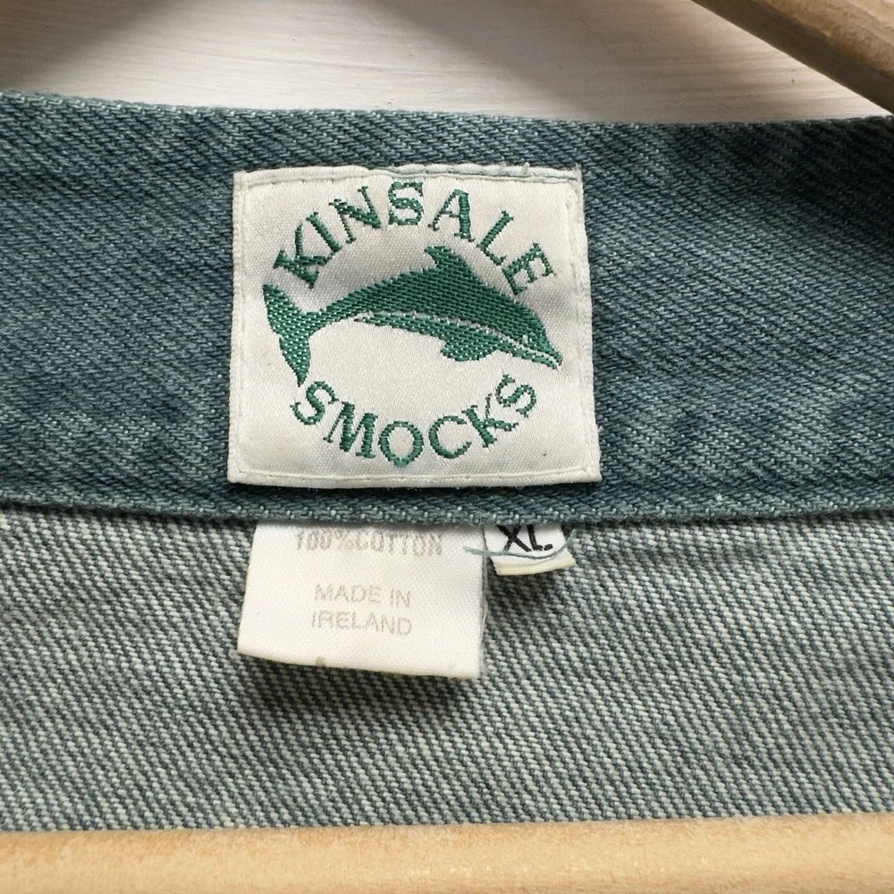 Kinsale Smocks Ireland Men's Sz XL Green Full Zip Fisherman Twill Outdoor Jacket